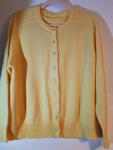 Yellow Knit Cardigan Ladies Sweater | eBay