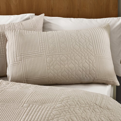 Catherine Lansfield Folkstone Geo Duvet Cover Bedding Range Natural - Picture 22 of 34
