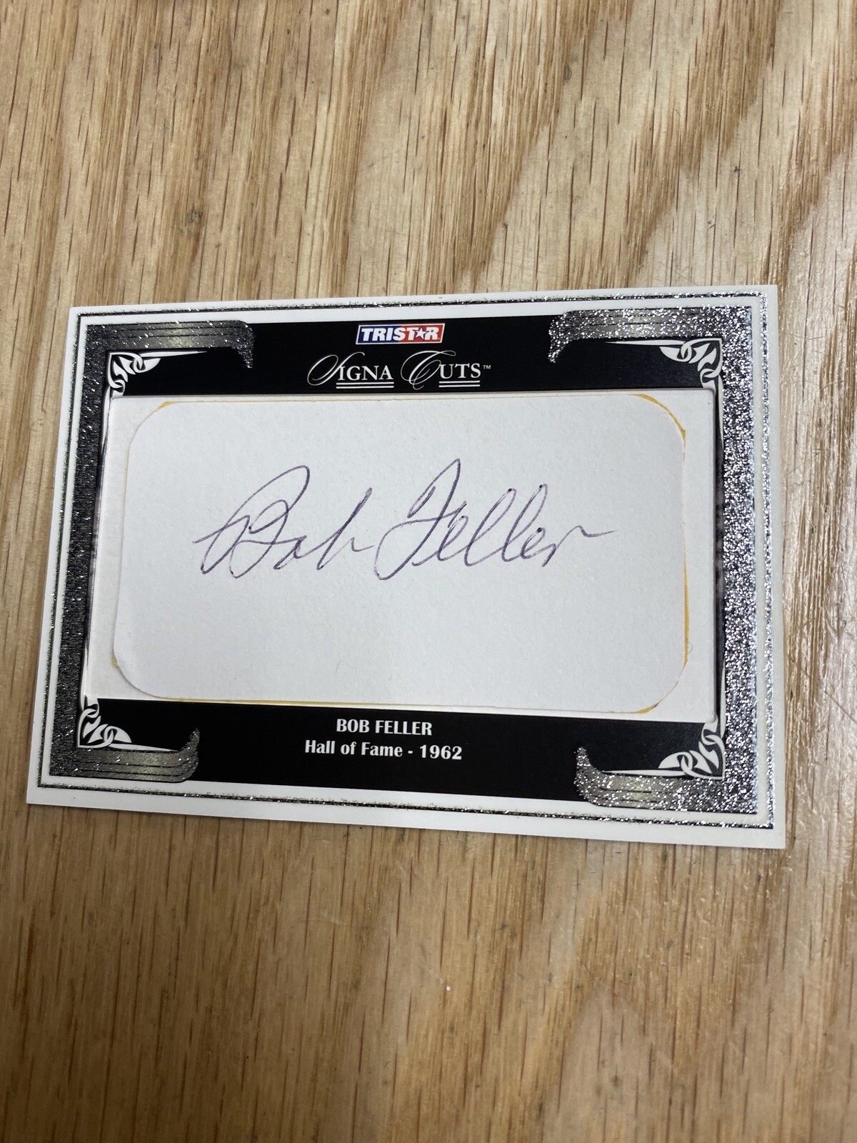 Bob Feller Autographed Signed 2008 Tristar Signa Cuts Cut Card 