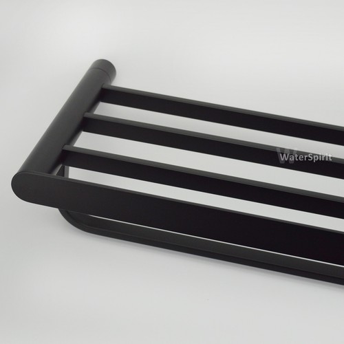 Stainless Steel Towel Rail Holder Rack Shelf Hook Soap Dish Toilet Brush Black - Picture 11 of 34