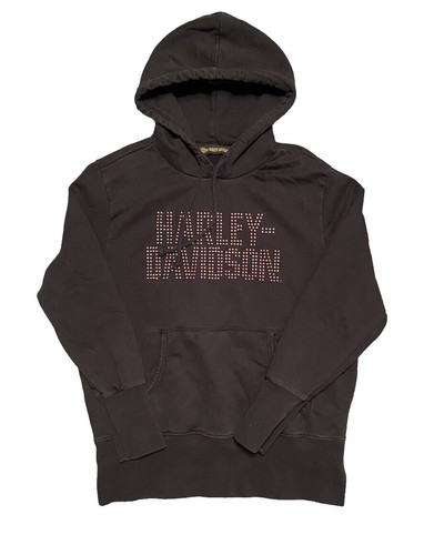 Vintage Harley Davidson Flame Sleeve Hoodie XL Made USA 90s Faded