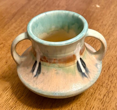 Roseville Montacello Green C. 1931 Arts And Crafts Pottery Ceramic Vase