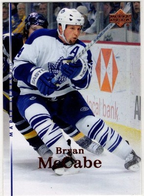 2007/08 Upper Deck Series 1 Hockey Bryan McCabe No. 153 Toronto Maple Leafs