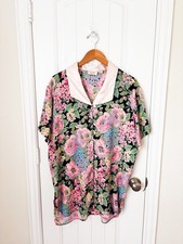 Vintage Victoria s Secret Floral Sleep Shirt Size Petite Small
