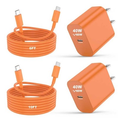 iPhone 17 16 15 Pro Max Charger Fast Charging， 2 Pack 40W USB C Super Fast Ch...