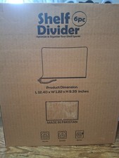 Shelf dividers clear 6 pk