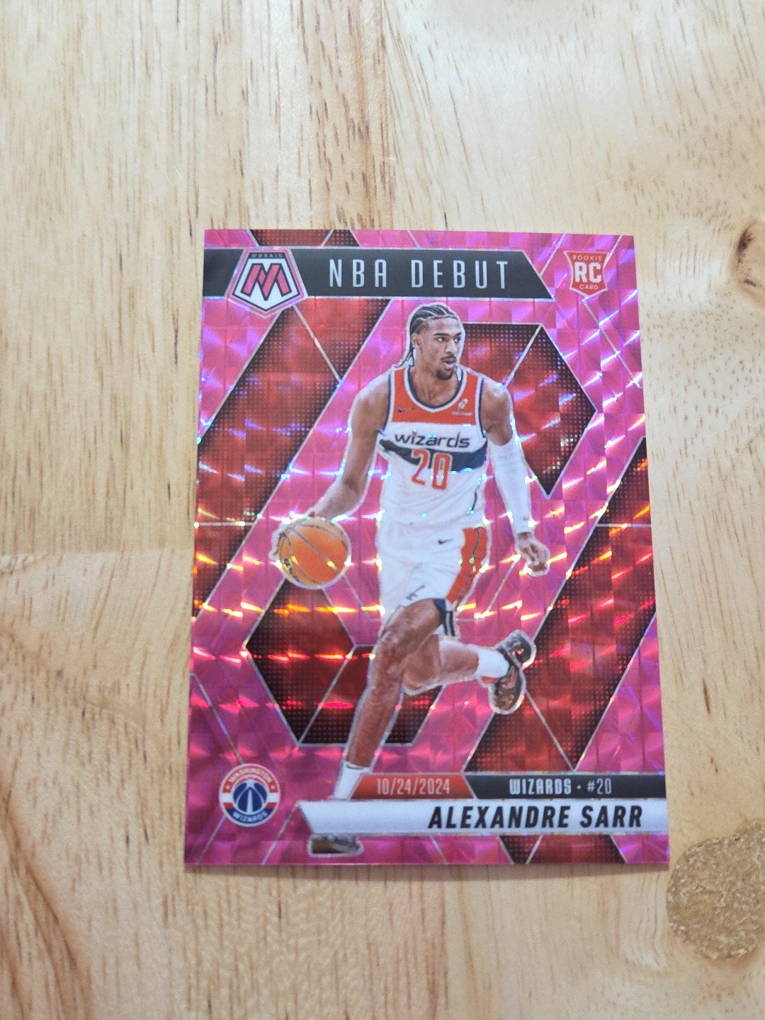 2024-25 Mosaic ALEXANDRE SARR Pink Prizm /175 #254 Rookie NBA Debut SP