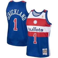Men's Mitchell & Ness Rod Strickland Royal Washington Bullets 1996/97 Hardwood