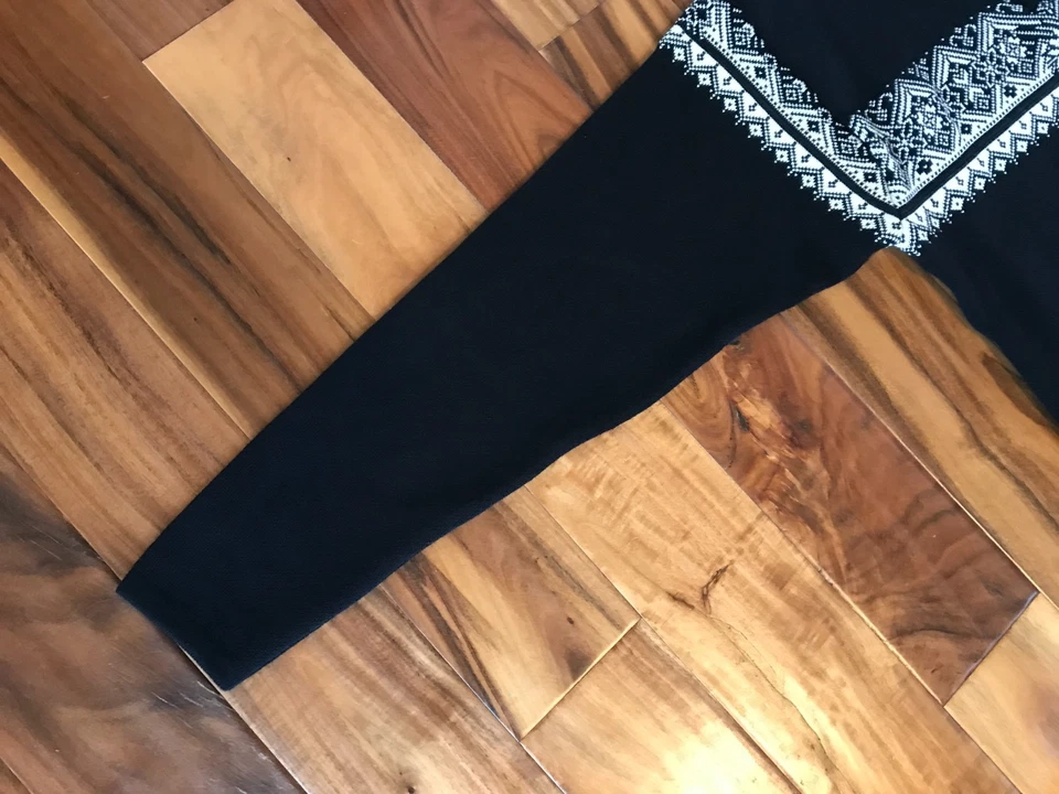 NUEVO Suéter de Lana Merino L Dale Of Norway Moritz 1/4 Cremallera Para Hombre (Carbón/Negro/Blanco) Foto 4 de 4