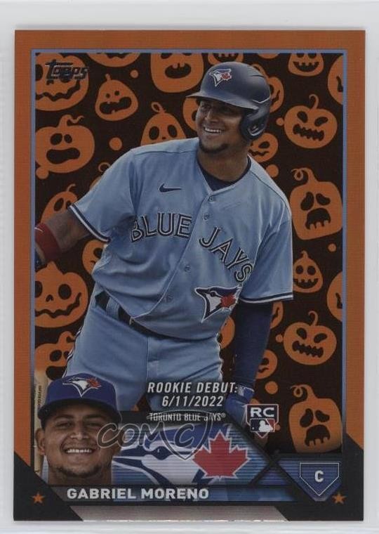 2023 Topps Update Rookie Debut Jack-O'-Lantern Foil Gabriel Moreno #US290 15sx