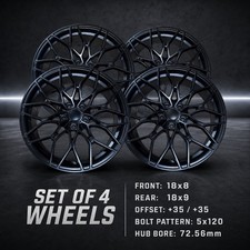 18 Staggered Wheels 18x8 18x9 5x120 35 Cb72.56 For Bmw Set Of 4