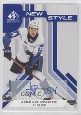 2021-22 SP Game Used CHL Edition New Style Blue Jeremie Poirier Jérémie Auto 7e6