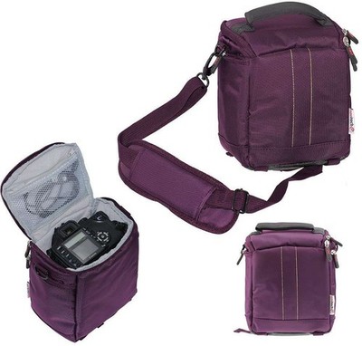 Navitech Purple Camera Bag For Monitech Digital Camera