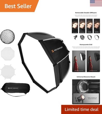 Durable 90cm Softbox with Quick Release and Honeycomb for Perfect Lighting