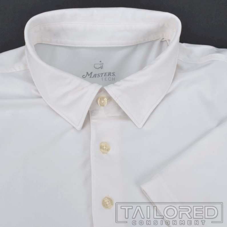 MASTERS TECH Solid White Polyester Mens Casual Po… - image 1