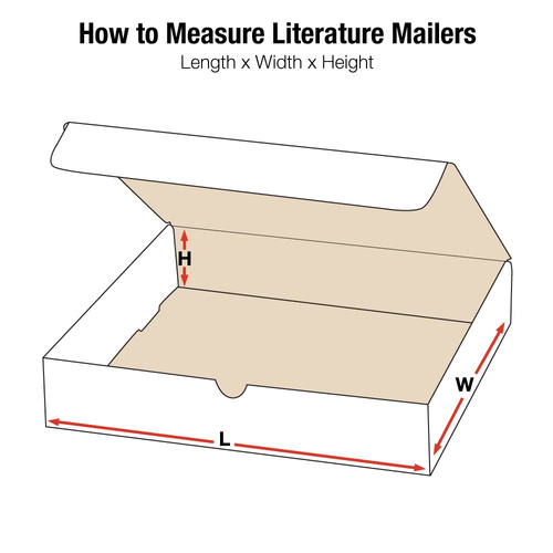 White Literature Mailing Boxes, 14 1/8 X 8 3/4 X 2 Inches, Pack of 50, Crush-Pro - Picture 2 of 12