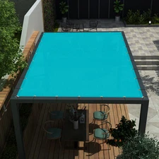 2'-7'(W)Waterproof Sun Shade Sail Rectangle Straight Edge Canopy Cover Turquoise