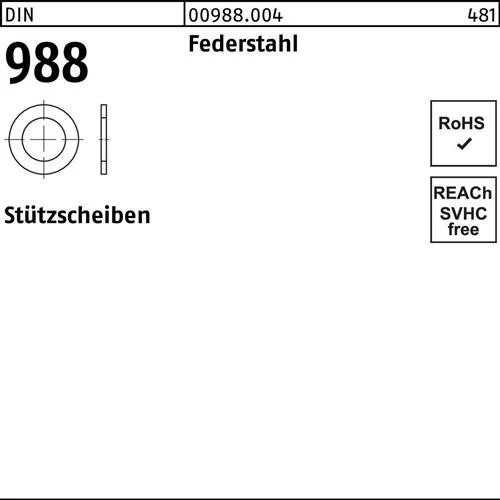 StüTzscheibe DIN 988 40X 50X2,5 Federstahl 100 StüCk-image