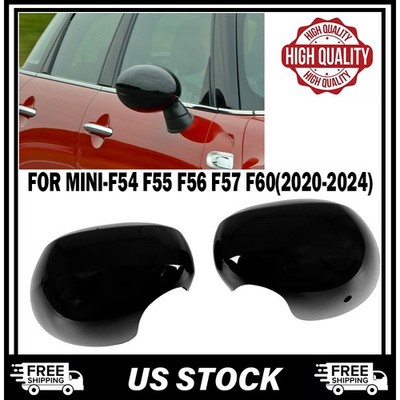 For MINI Cooper F54 F55 F56 F57 F60 2020-2024 Black Side View Mirror Cover Caps