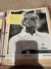 Don Shula Miami Dolphins Football Coach Autographed 8x10 B&W Photo