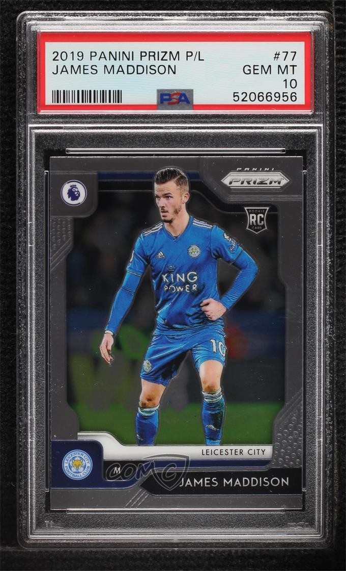2019 Panini Prizm Premier League James Maddison #77 PSA 10 GEM MT Rookie RC qs9