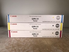 SET OF 3 CANON GENUINE GPR-31 CYAN/YELLOW/MAGENTA TONER - NEW - SEALED
