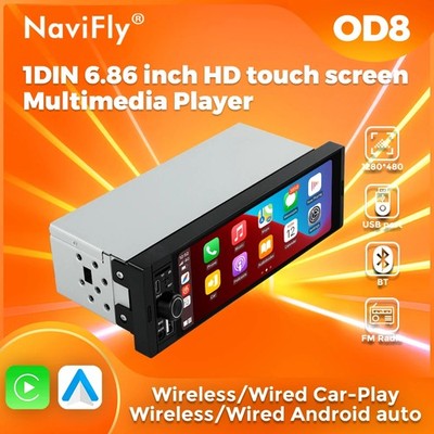 NaviFly 6.86 Car Stereo FM, Carplay, Android Auto, Touchscreen
