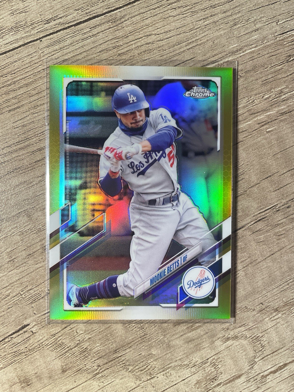 2021 Topps Chrome Mookie Betts TRUE Gold Refractor #/50 Los Angeles Dodgers SP