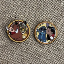 Disney Lion King & Lilo & Stitch Character Pins Set