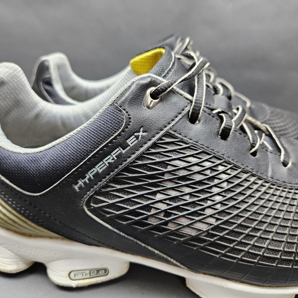FootJoy HyperFlex Golf Shoes Mens Size 11.5 Wide Black Spiked Athletic Sneakers - Image 2 of 4
