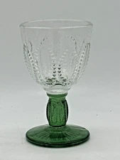 Vintage 1980's Avon Emerald Green Glass Footed Wine Glass Goblet
