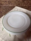 Vintage Hazel Atlas Platonite 9” Dinner Plates Set Lot Of 5  with Green Stripe