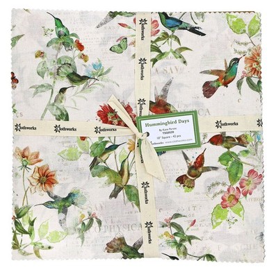 Clothworks - Hummingbird Days 10'' Squares by Katie Pertiet 42 pcs