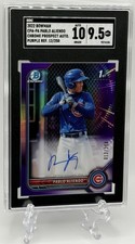 Pablo Aliendo 2022 Bowman Chrome Purple Refractor Auto /250 SGC Mint+ 9.5 & 10!