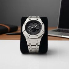 New Custom GShock GA2100 Casioak Stainless Steel Bracelet Gift - Silver mod