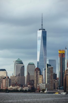 Manhattan New York City Skyline on a Cloudy Day Photo Art Print Poster 12x18