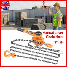 3000KG/3Ton Manual Hand Ratchet Chain Lever Winch 3M / 6M Lifting Pull Hoist