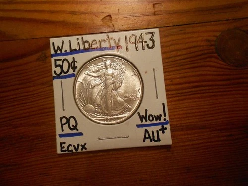 1943 Walking Liberty Silver Half Dollar AU+ SUPERB!!!! PQ!!!! LOOOOOOOOK!!!!!!