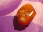 ANCIENT WESTERN ASIA N. AFRICA PATINIZED ORANGE AGATE BICONE BEAD 17.6-13.9 MM — photo 5
