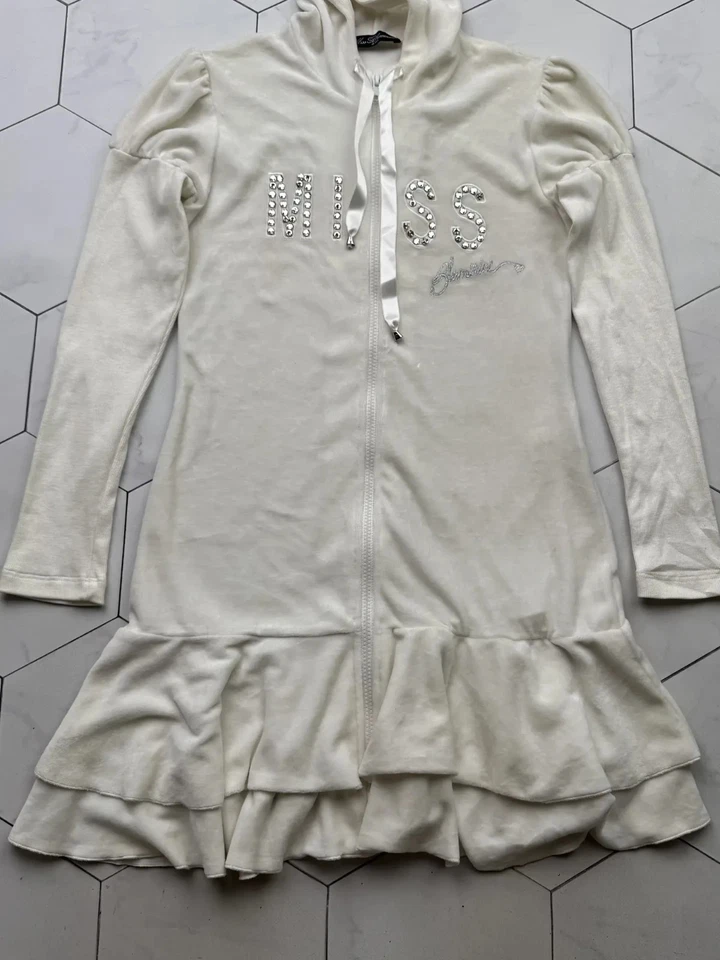 Miss Blumarine Vintage Velour Hooded Dress Women’s Size S - Image 3 of 4