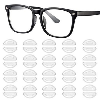 20 Paar Silikon Nasenpads für Brillen Selbstklebend Anti Rutsch Pad Brillenpads