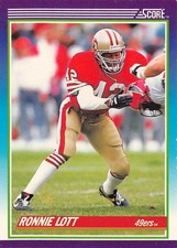 1990 Score - Ronnie Lott #170 San Francisco 49ers NFL Football Trading Card