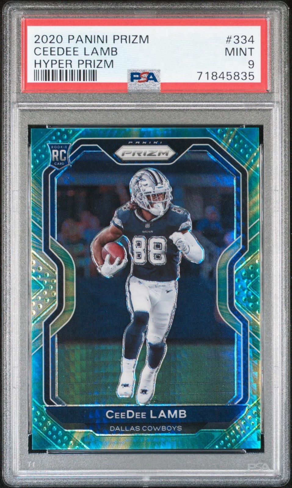 CEEDEE LAMB 2020 PANINI PRIZM HYPER PRIZM ROOKIE /175 RC #334 DALLAS COWBOYS