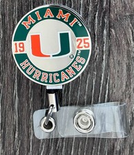 University of Miami Hurricanes Metal ID Badge Reel