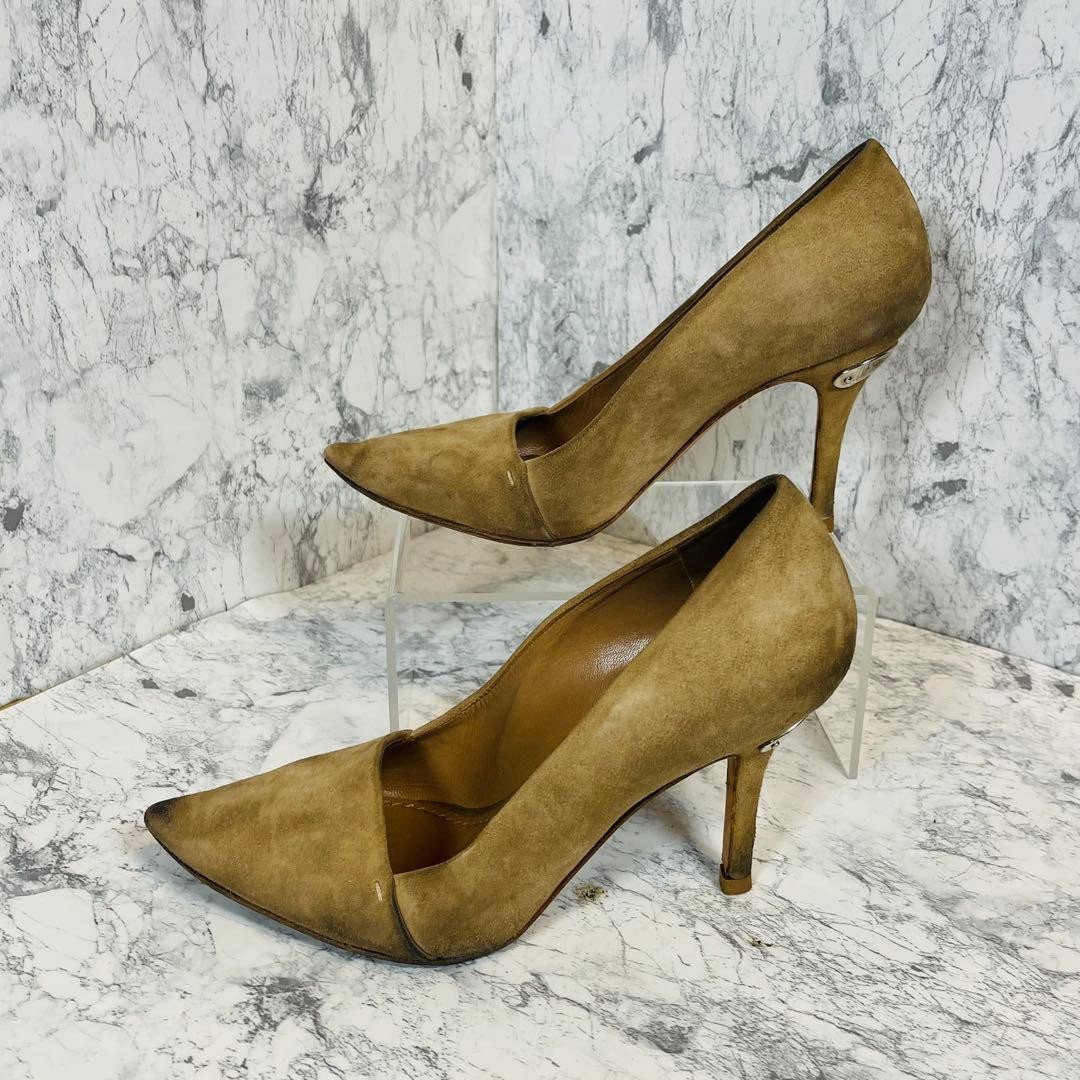 Louis Vuitton Women's Pumps Pointed Toe Suede Size:34.5/JP:22 Beige 135483K Auth thumbnail 6