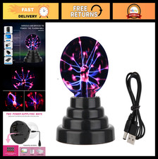 3 Inch Touch Sensitive Plasma Ball Lamp - USB/Battery Powered Nebula Globe, Scie