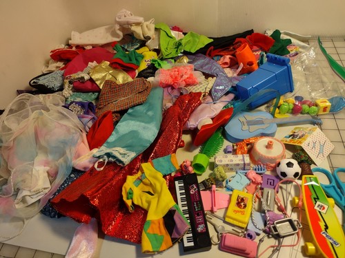 Vtg & Modern 80's 90's + Barbie/Ken Doll Clothes Lot Shirt, Pants, Dress, Access