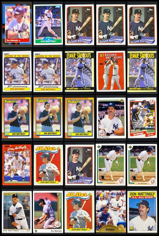 DON MATTINGLY- 🏟️ 🔥 25 CARD LOT- INSERTS & BASE- HOF BASEBALL  CARDS. YANKEES