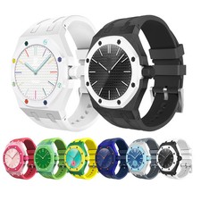 Aluminum Metal Case Silicone Strap For Swatch X AP Royal Pop Pocket Watch ModKit