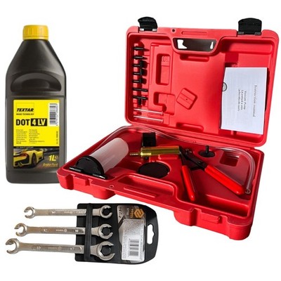 TEXTAR 95006200 Bremsflüssigkeit DOT 4 1L + Bremsenentlüftungs Satz